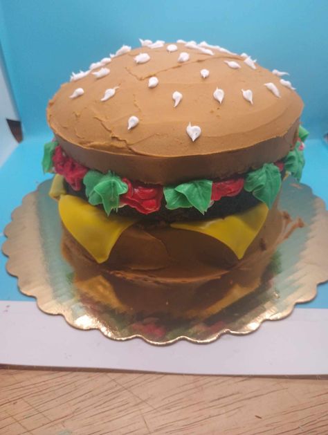 Patty Cake, Krabby Patty, Spongebob Birthday, Cake, Birthday