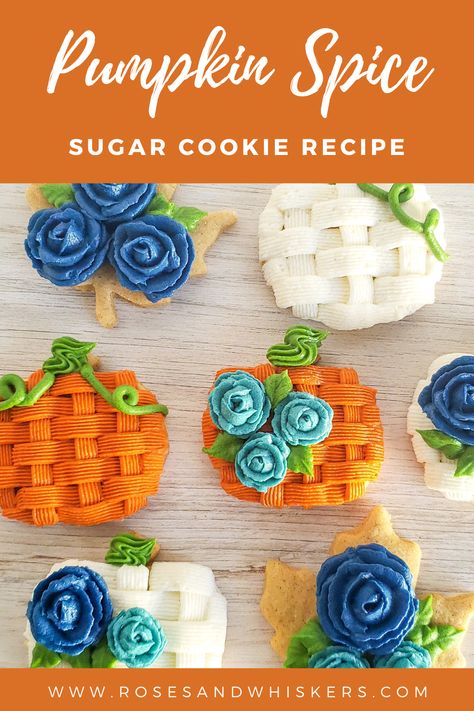 Pumpkin Spice Sugar Cookies Recipe, Pumpkin Sugar Cookies Decorated, Sugar Cookies With Cream Cheese, Thanksgiving Dessert Table, Pumpkin Spice Sugar Cookies, Pumpkin Cookies Easy, Fall Decorated Cookies, Halloween Sugar Cookies Decorated, Spice Sugar Cookies