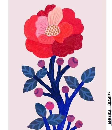 Garden Flower Illustration, Monica Forsberg, Garden Flowers Illustration, Monika Forsberg, Monika Forsberg Illustrations, Fox Glove Illustration, Gouache Floral Illustration, Gouache Flowers, Faber Castell Polychromos