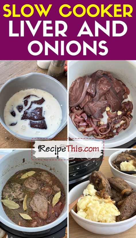 Slow Cooker Liver And Onions Best Way To Cook Liver, Crock Pot Liver And Onions Recipe, Slow Cooker Liver And Onions, Slow Cooker Liver And Onions With Gravy, Liver Stew Recipes, Liver And Onions Crockpot, Crockpot Liver And Onions Slow Cooker, Beef Liver And Onions Recipe, Liver And Onions Recipe