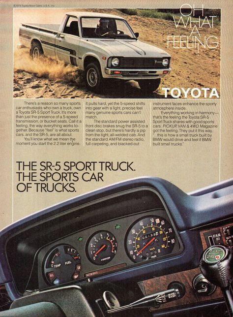 Toyota Truck, Corolla Hatchback, Sport Truck, Magazine Advertisement, Toyota 4x4, Toyota Pickup, Toyota Trucks, Car Advertising, Mini Trucks