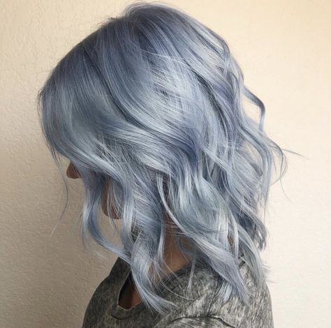 Bluish Silver Hair, Steel Blue Hair Color, Frosty Blue Hair, Ice Blue Hair Short, Grayish Blue Hair, Icy Silver Blue Hair, Platinum Blue Hair, Greyish Blue Hair, Blue Gray Hair Color