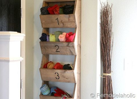 10 Sneaky Ways to Store Winter Gear - Bob Vila Winter Gear Storage Small Space, Storing Winter Hats And Gloves, Storage For Hats And Gloves Entryway, Glove Storage Ideas Entryway, Winter Glove Storage, Mitten And Hat Storage Ideas, Sneaky Storage Ideas, Winter Gear Storage Ideas, Hat And Mitten Storage Entryway