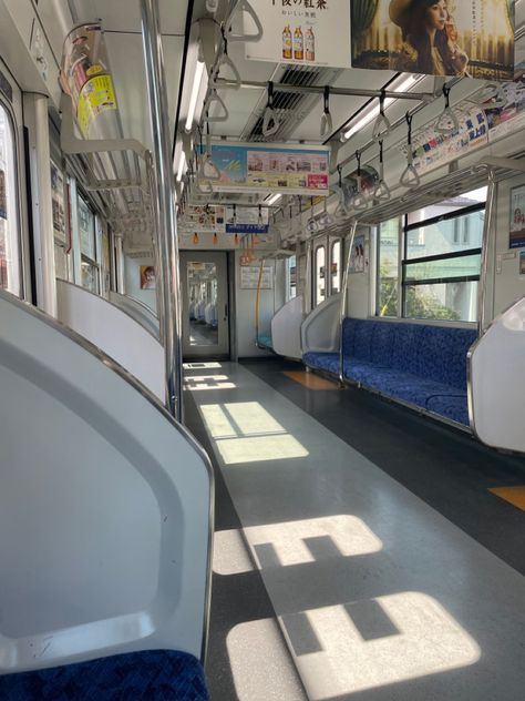 Japanese Train Interior, Backround Refrences, Environment Study, Japanese Vibes, Train Interior, Japanese Train, Japan Vibes, Japan Core, Japan View