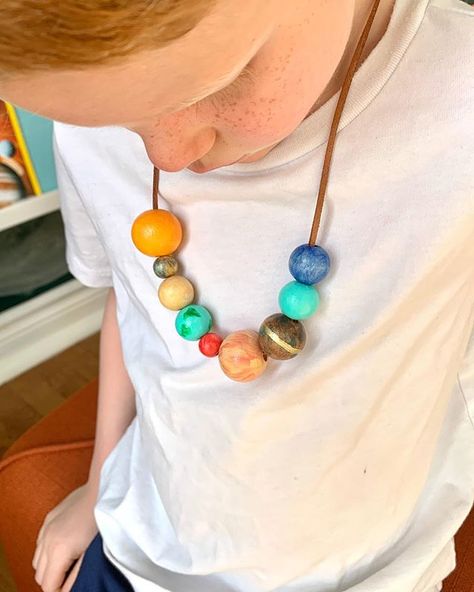 Diy Solar System, Solar System Necklace, Space Unit, Solar System Planets, Diy Solar, Instagram Diy, Space Theme, Toddler Learning, Solar System