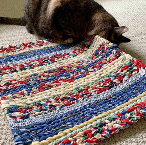 Ragged Life Blog | Beautiful Twined Rug Designs - Ragged Life Blog Striped Rugs, Twined Rag Rug, Rag Rugs, Chindi Rug Diy, Amish Knot Rag Rug How To Make, Rectangle Rag Rug Diy, Rag Rugs For Sale, Diy Amish Knot Rag Rug, Rug Weaving Loom