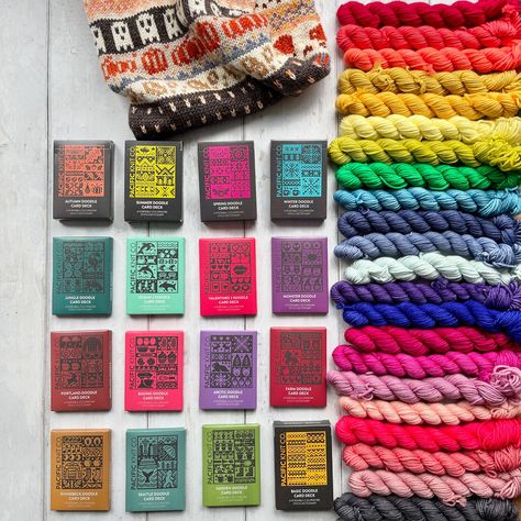 All the new Doodle Decks have arrived from @pacificknitco 🇺🇸 There’s all the usual ones and the new half decks too including: Farm, Ocean 2, Jungle, Valentines 2 and Garden. You’ll also find lots of double knit mini skeins both individually and in sets. These are such a fun knit with countless possibilities. Each deck contains two cowl patterns so you can cast on straight away. Perfect if you’ve been in a bit of a slump or lost your mojo as each chart doesn’t take long and you just can... Cowl Patterns, Mini Skein, Cowl Pattern, Double Knit, Double Knitting, Losing You, Decks, Doodles, It Cast