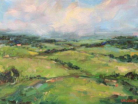 Australia Art, Grass Painting, Farm Pictures, Australian Landscape, Green Pasture, Storm Clouds, Australian Art, Buy Art Online, Aesthetic Painting