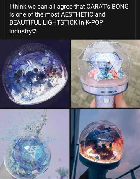 Carat Bong Decoration, Lightstick Deco, Lightstick Ideas, Seventeen Concert, Carat Bong, Kpop Lightstick, Light Stick, Seventeen Album, Aesthetic Stuff