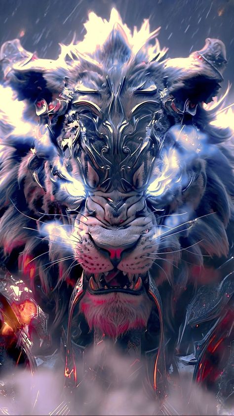 Fantasy Tiger Art, Lightning Tiger, Fantasy Tiger, Tiger Artwork, Creatures Art, Big Cats Art, Tiger Art, Cats Art, Fantasy Creatures Art