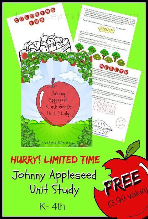 Apple 5 Senses Activity, Johnny Appleseed Activities First Grade, Johnny Appleseed Unit Study, Johnny Appleseed First Grade, Johnny Appleseed Upper Elementary, Jonny Appleseed, Johnny Appleseed Activities, Apple Unit Study, Johnny Appleseed