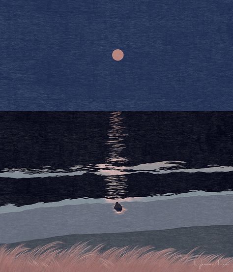 Autumn Moon Festival, Moon On The Water, Chinese Graphic, Japanese Wine, Reflection Painting, Moon Festival, Moon Graphic, Dappled Light, Japanese Artwork