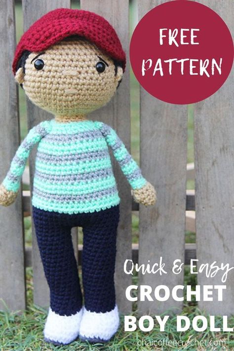 Crochet Grandpa Doll Free Pattern, Crochet Old Man Doll Free Pattern, Baseball Cap Crochet Pattern, Crochet Male Doll Free Pattern, Amigurumi Baseball Cap, Crochet Man Doll Free Pattern, Crochet People Pattern, Crochet Amigurumi Hat Free Pattern, Crochet Human Doll Free Pattern