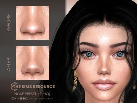 Eyes Sims 4 Cc, Sims 4 Cc Nose, Nose Tattoo, Sims 4 Mac, Sims 4 Tattoos, Sims 4 Cc Eyes, Nose Makeup, The Sims 4 Skin, Sims 4 Anime