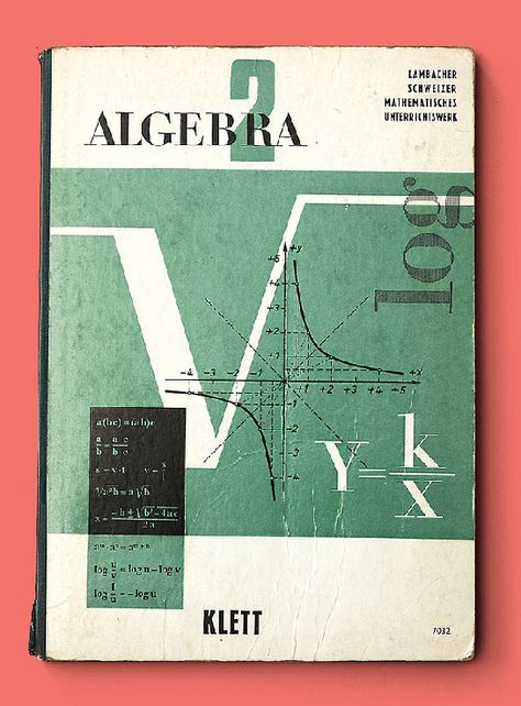 Algebra Math Design, Math Textbook, Creative Book Covers, Retro Graphic Design, Be Design, Brand Symbols, Best Book Covers, Booklet Design, Beautiful Book Covers