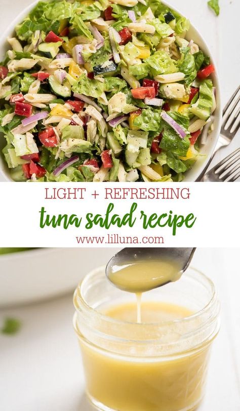 Lemon Pepper Tuna Salad, Tuna Salad Dressing Recipes, Lemon Tuna Salad, Salad With Tuna On Top, Dressing For Tuna Salad, Green Tuna Salad, Tuna Salad With Lettuce, Tuna Salad Dressing, Rice Salad Dressing