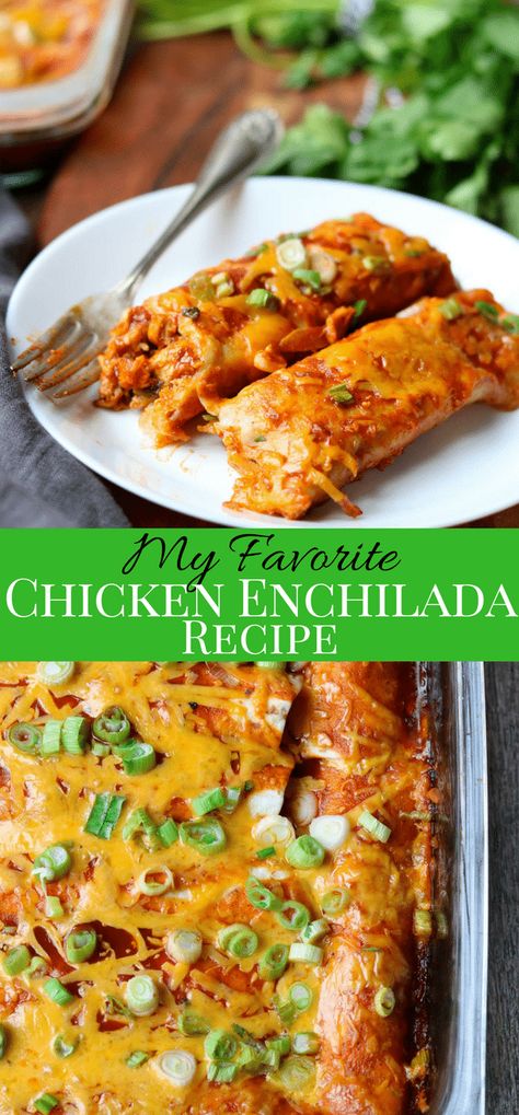 Red Chicken Enchiladas, Best Chicken Enchilada Recipe, Chicken Garlic, Chicken Enchiladas Easy, Enchilada Recipe, Meal Train Recipes, Red Chicken, Mexican Dinner Recipes, Cheese Enchiladas