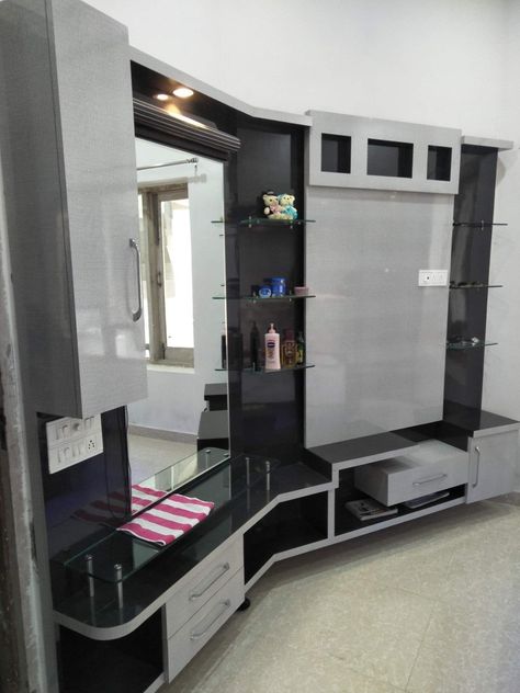 Led panels  with dressing  Karan jangid  desgin  more desgin visit my Pinterest profile Led Panel With Dressing Table, Lcd Panel With Dressing Table, Tv Panel With Dressing Table, Lcd Unit Design, Tv Cupboard Design, Custom Bedroom Furniture, Lcd Panel Design, Almirah Designs, Tv Unit Design Modern