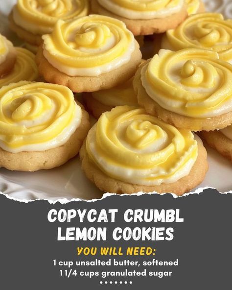 Copycat Crumbl Cookies Lemon, Crumble Lemon Cookie Copycat, Copycat Crumble, Copycat Crumbl Cookies, Cookies Lemon, Crumbl Cookies, Lemon Cookies, Lemon, Baking