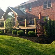 landscaping around patio ideas | ... Around Deck on Pinterest | Deck Landscaping, Landscaping Around Patio Landscaping Around Patio, Landscaping Around Deck, Deck Landscaping, Landscaping Around House, Evergreen Bush, Backyard Landscape, Easy Landscaping, New Deck, Design Rules