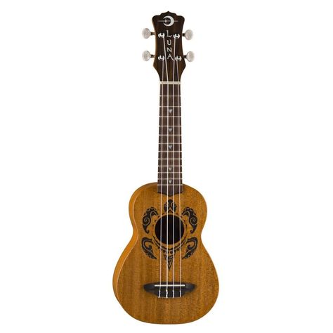 I bought a ukulele...it's true. I can serenade you with Happy Birthday as of today. Luna Tattoo, Luna Guitars, Ukulele Soprano, Soprano Ukulele, Hawaiian Tattoo, Folk Instruments, Turtle Design, Shark Teeth, Music Gear