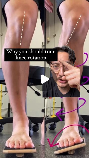 Dr. James Chung | Sports Performance Physical Therapist on Instagram: "Don’t make your ankle work harder than it needs to.  When I often encounter an ankle injury, stability is one of the most challenging qualities to recover.  One way you can provide an extra buffer for stress during your rehab is to work on your knee rotation.  You can see that my foot follows my Tibia as I isolate Tibial External and Internal Rotation.  I’m not cueing myself to do anything whatsoever at the foot. It’s just coming along for the ride.  Now think about all the single-leg work you do to improve your stability…  Where do you think the motion comes from if it’s not happening at the knee?  Having good independence between the ankle and knee makes it easier to coordinate them together when you begin to challeng Yoga For Knee Injuries, Active Stretches, Torn Ligament In Ankle, Ankle Rehab Exercises, Stretches For Knees, Ankle Anatomy, Ankle Strengthening Exercises, Plantar Fascitis, Knee Care