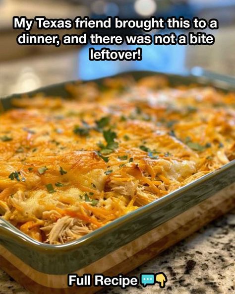 My Texas friend brought this to a dinner, and there was not a bite leftover! Chicken Casserole With Cream Cheese, Recently Viewed By Me Today Recipes, Texas Chicken Casserole, Great Casserole Recipes, Meals To Make On Vacation Families, Texas Dinner Recipes, Chicken Casserole Ideas, Dinners To Bring To A Family, Recipes With Leftover Fried Chicken