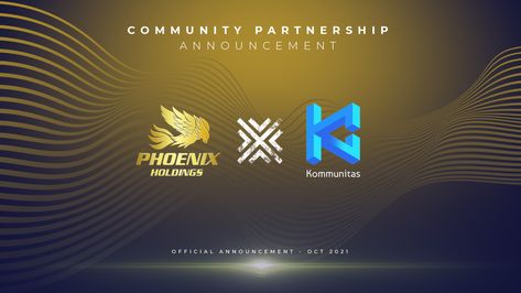 📢PARTNERSHIP ANNOUNCEMENT📢 We are delighted to welcome Phoenix Holdings aboard! ❤️‍🔥 🦅Phoenix Holdings is a group of private investors working with some of the biggest crypto projects on the BSC network, aiming to expand their brand on other blockchains as well. Kommunitas Launchpad and Phoenix Holdings have committed to share their services and recommendations with each other for the common good of our communites. ✨We are looking forward into strengthening and developing this partnership f Partnership Announcement Design, Partnership Announcement, Logo Presentation, Sport Design, Creative Ads, Sports Design, Post Design, The Common, Looking Forward