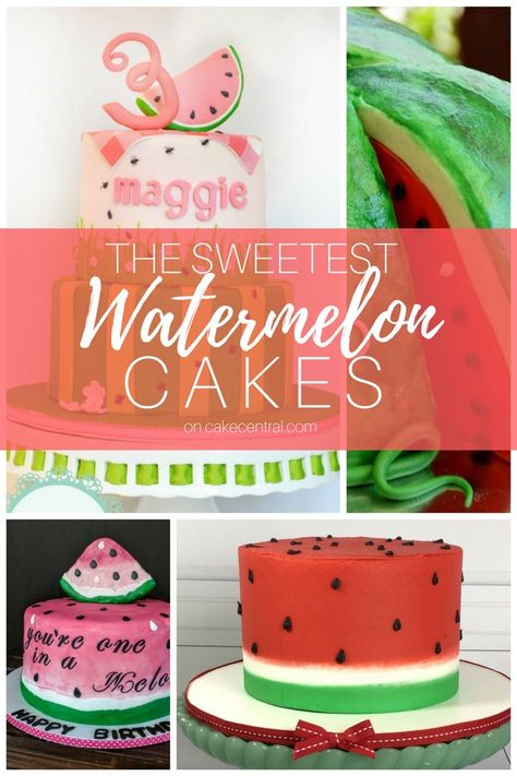 Watermelon Decorated Cake, Watermelon Cake Ideas, Watermelon Cakes, Watermelon Cake Birthday, Delish Cakes, National Watermelon Day, Watermelon Cake, Ricotta Cake, Delicious Clean Eating