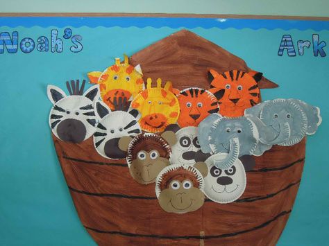 Noah's Ark classroom display photo - Photo gallery - SparkleBox Noahs Ark Preschool, Noahs Ark Activities, Noahs Ark Craft, Ark Craft, Noahs Ark Theme, Reception Classroom, Sunday School Classroom, Preschool Bible, Church Nursery