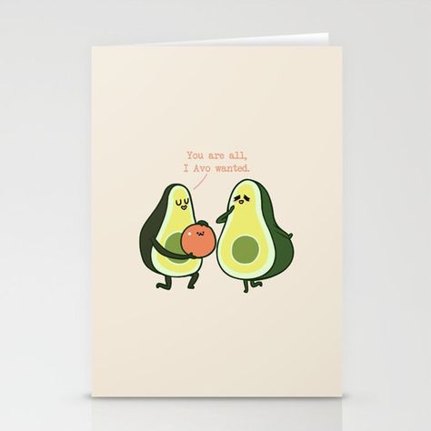 Avocado Valentine Box Ideas, Avocado Christmas Card, Cheesy Valentines Cards, Avocado Card, Cute Pun Cards For Boyfriend, Avocado Stuff Toy, Cheesy Valentine, Handmade Greeting Card Designs, Punny Cards