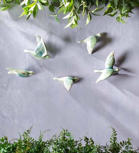 Ceramic Birds Wall, Ceramic Birds Sculpture, Dream Spa, Birds Wall Art, Elegant Wedding Favors, Bedroom Bliss, 3d Wall Decor, Bird Wall Decor, Ceramic Wall Art