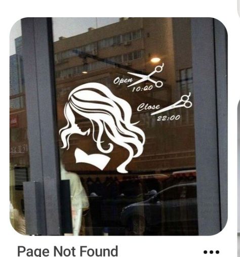 Hair Salon Window Display, Small Beauty Salon Ideas, Salon Window Display, Glass Sticker Design, Salon Window, Salon Wallpaper, Hair Salon Names, Makeup Studio Decor, Barber Shop Interior