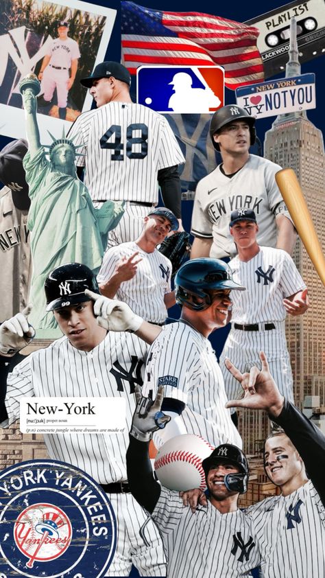 Mariana Core, Yankees Aesthetic, New York Yankees Wallpaper, Yankees Wallpaper, Go Yankees, Baseball Wallpaper, Tracker Ideas, New York Wallpaper, Bullet Journal Mood Tracker Ideas