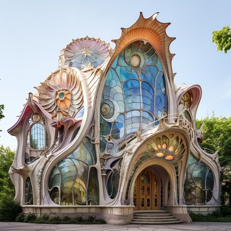 Dreamscape Architecture House, Cool Architecture Buildings, Fun Architecture, Gaudi Art, Intricate Architecture, Unusual Architecture, Cool Architecture, Gaudi Architecture, Interesting Architecture