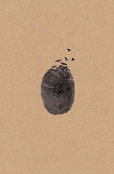 Fingerprint Artwork, 3d Art Drawing, Thumb Prints, Small Artwork, Knee Tattoo, Seal Design, Cute Little Drawings, Ink Painting, Print Logo