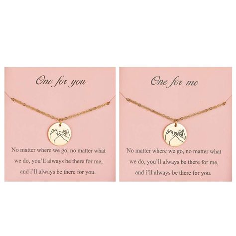 What To Buy Your Best Friend Gift Ideas, Gifts For Little Sister, Sister Necklaces For 2, Pinky Promise Necklace, Sister Ideas, Sisters Necklace, Jewelry Hacks, Promise Necklace, Little Sister Gifts