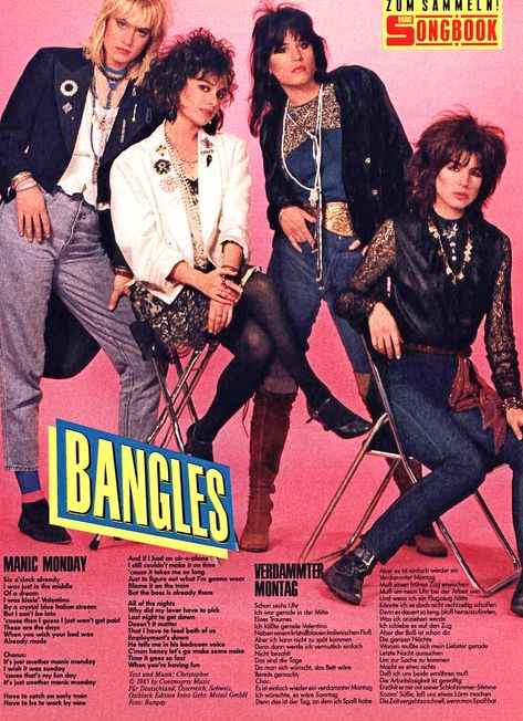 Bangles Band 80s, The Bangles Band, Susanna Hoffs, Female Rock Stars, Magazine Spread, Eternal Flame, Magazine Spreads, Girls Group, The Bangles