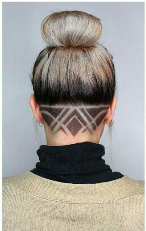 Sidecut Designs, Under Hair Shaved, Undercut Long Hair Design, Shave Designs, Undercut Hair Designs, Side Shave, Long Hair Designs, Undercut Hair, Shaved Designs