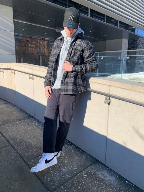 Men Hoodie Flannel Outfits, Hoodie And Flannel Outfits Men Aesthetic, Guy Outfits Flannel, Black And Gray Flannel Outfit Men, Flannel And Sweatshirt Outfit Guys, Gray Flannel Outfit Men, Hoodie Under Jacket Outfit Men, Black And White Flannel Outfit Men, Hoodie With Flannel Outfit Men