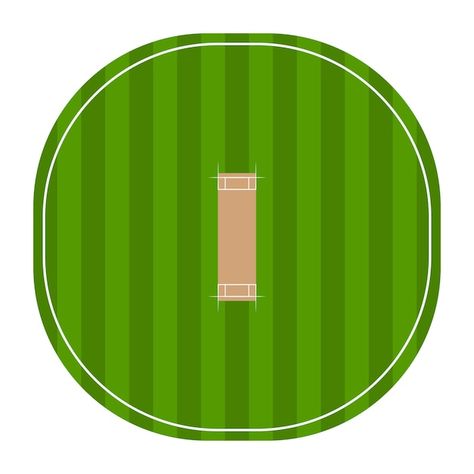 Vector flat cricket ground pitch vector ... | Premium Vector #Freepik #vector Freepik Illustration, Cricket Pitch, Cricket Ground, Pinterest Design, Cricket Sport, Step Up Dance, Top View, Vector Photo, Theme Party