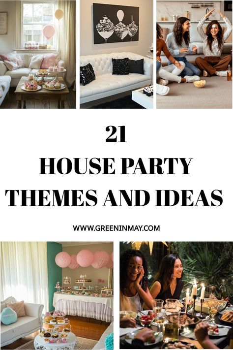 Planning a memorable gathering? Check out our list of 21 house party ideas perfect for any occasion! From small house party ideas that make the most of cozy spaces to creative house party themes that will impress your guests, we've got you covered. Discover delicious house party foods that are easy to prepare and sure to delight everyone. Small Home Birthday Party Decor, Home Birthday Celebration Ideas, Small House Warming Party, Small Gathering Ideas, Cozy Theme Party, B Day Party Games, Private Party Ideas, 40th House Party Ideas, House Welcoming Party Ideas