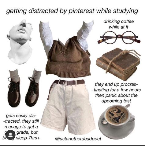 Science Student Aesthetic Outfit, Light Academia Starter Pack, Chaotic Academia Outfits Aesthetic, Chaotic Aesthetic Outfits, Dark Academia Starter Pack, Writer Outfits Aesthetic, Chaotic Academia Aesthetic Outfit, Chaotic Academia Outfits, Niche Boards