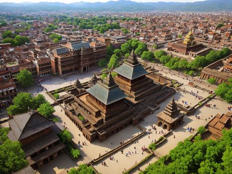 Discover Nepal's Beauty: Patan Durbar Square Patan Durbar Square, Inspiring Landscapes, Durbar Square, Awe Inspiring, Nepal, Square, Beauty