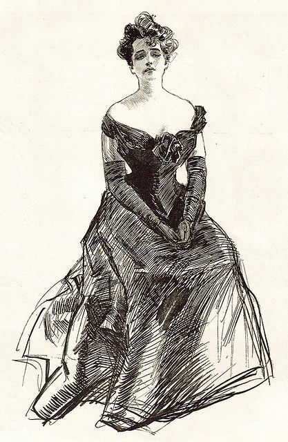 the original gibson girl by charles dana gibson Edwin Austin Abbey, Charles Dana Gibson, Dana Gibson, Body Types Women, Frank Frazetta, Gibson Girl, Ideal Body, Female Body, Edwardian Era