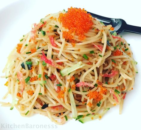 Tobiko Recipe, Green Tea Cookies, Asian Recipe, Japanese Soup, Wheat Noodles, Salmon Roe, Noodle Dish, Dried Shrimp, Asian Grocery