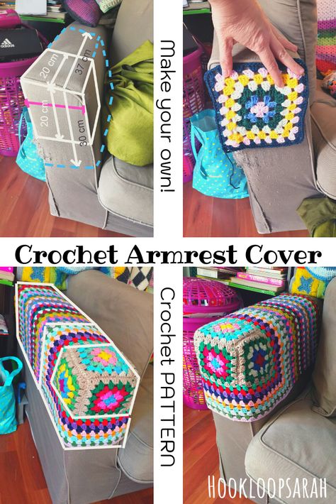 Create your own crochet Armrest Cover following my step-by-step tutorial, to protect your furniture from your pets' damage. #armrestcovers #sofacaps #crochetpatterns #catprotector #crochetarmrestdoilies Crochet Furniture, Crochet Cushion, Crochet Cushion Cover, Confection Au Crochet, Crochet Simple, Crochet Cushions, Crochet Square Patterns, Granny Square Crochet Pattern, Diy Crochet Projects