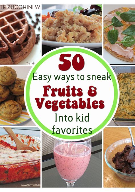 Tons of tasty, healthy, family friendly recipes. Who knew there were so many ways to get fruits and veggies into a kid's food!? Thriving Home, Hidden Vegetables, Hidden Veggies, Fun Kids Food, Toddler Meals, Family Friendly Meals, Fruits Vegetables, Kid Friendly Meals, Healthy Kids