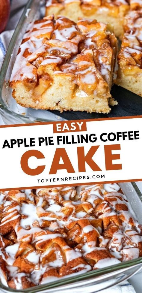 Apple Pie Filling Coffee Cake, Pie Filling Coffee Cake, Apple Pie Coffee, Easy Apple Pie Filling, Fluffy Cake, Easy Apple Pie, Apple Pie Filling, Breakfast Sweets, Classic Recipes