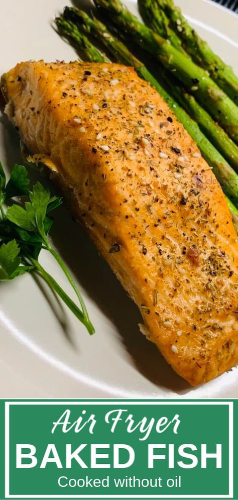 Cooking fish in air fryer is an easy dinner made in within half an hour. Discover how to cook a juicy fish filet without oil with aromatic herbs and spices. #airfryerfishrecipes #airfryer #airfryerrecipes #bakedfish #fishrecipes Fish In Air Fryer, Fillets Recipes, Trout Fillet Recipes, Corvina Fish Recipes, Fish Filet, Air Fryer Fish Recipes, Cooking Without Oil, Recipes With Ingredients, Air Fryer Fish